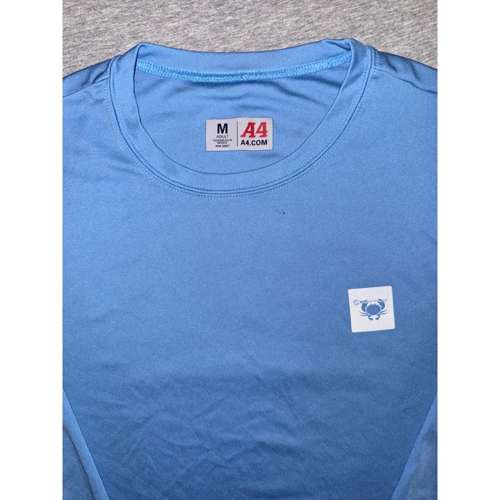 ECD Lacrosse Mens Blue Long Sleeve Performance Shirt Size Medium Athletic Sporty